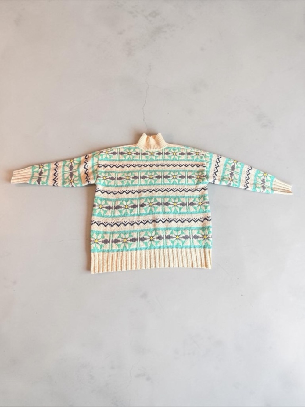 AMERICAN EAGLE FAIR ISLE MOCK NECK SWEATER XS